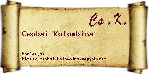 Csobai Kolombina névjegykártya